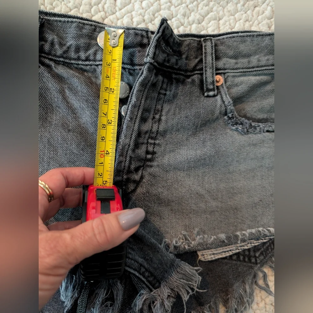 EUC Free People Low Rise Button Fly Distressed Shorts - Picture 11 of 13